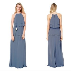 #LEVKOFF BY BILL LEVKOFF OVERLAY BRIDESMAID DRESS